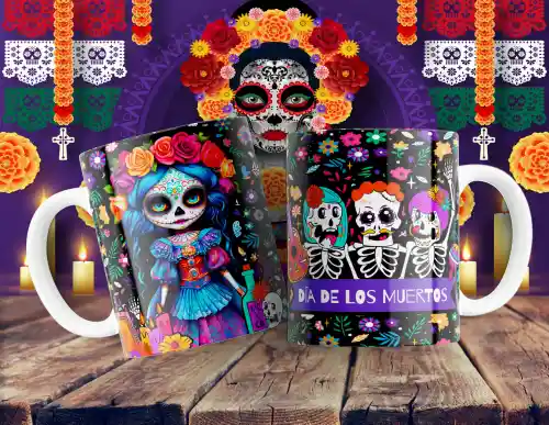 vectores plantilas CATRINA,DÍA DE MUERTOS,HALLOWEEN,